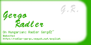 gergo radler business card